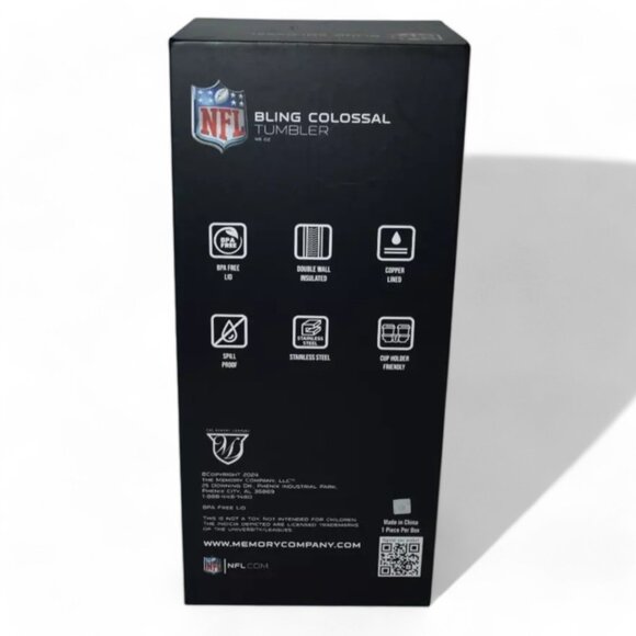 Philadelphia Eagles Bling Tumbler 46 Oz Pink Rhinestone NFL Christmas Gift NEW - Picture 5 of 8